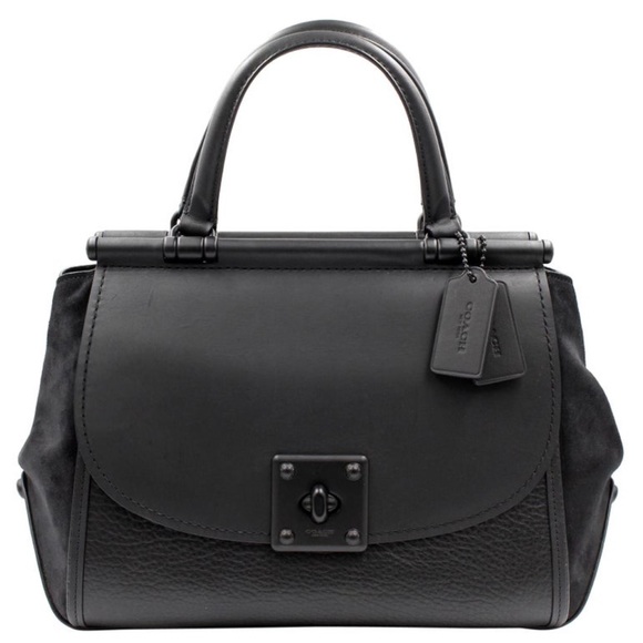 NWT Coach Drifter Carryall Top Handle in Mixed Leather Black/Suede - Picture 1 of 9